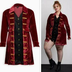 TORRID PIRATE DRESS COAT COSTUME SIZE 2X 18/20 NWT